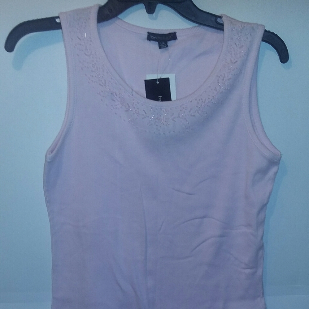 NWT Pink Beaded Tank Top size Large